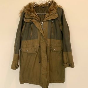 Faux Fur Lined Utility Parka